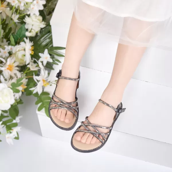 Felix &amp; Flora Toddler Girl Sandals -Flower Girl Dress Shoes Open Toe Little Kid Summer Flats