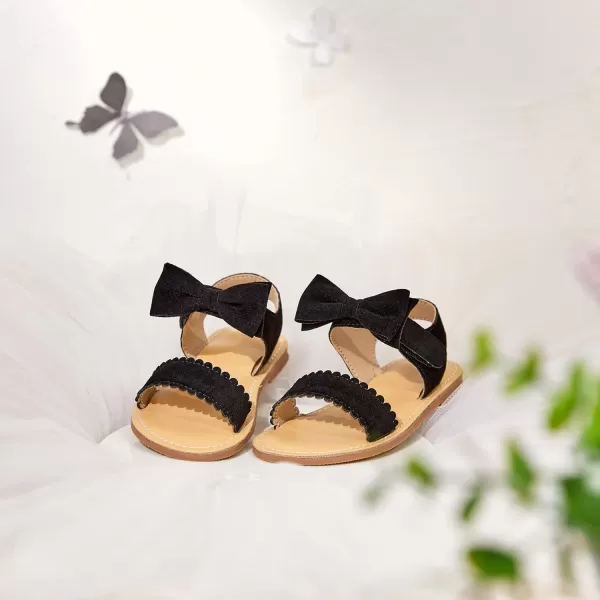 Felix &amp; Flora Toddler Girl Sandals - Flower Girl Dress Shoes Open Toe Little Kid Summer Flats