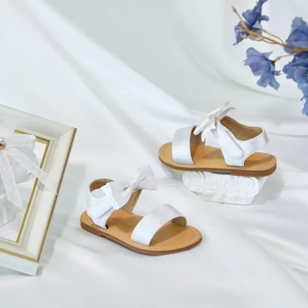 Felix &amp; Flora Toddler Girl Sandals - Flower Girl Dress Shoes Open Toe Little Kid Summer Flats