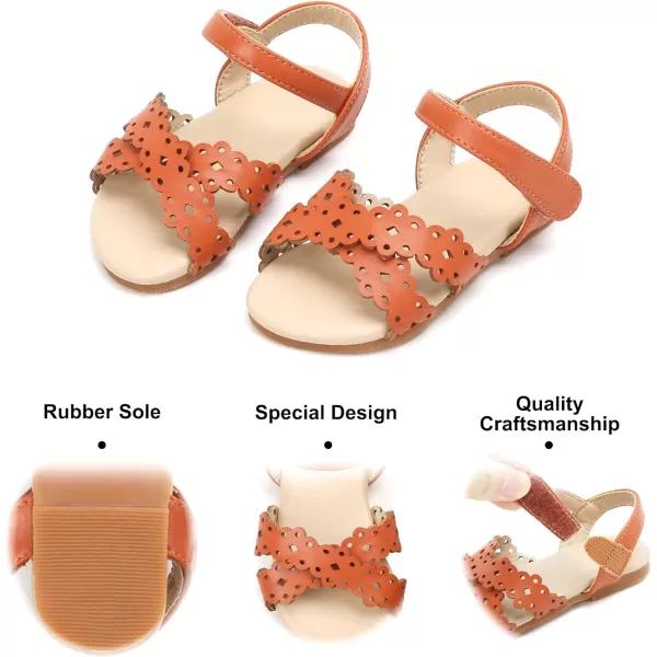 Felix &amp; Flora Toddler Girl Sandals - Flower Girl Dress Shoes Open Toe Little Kid Summer Flats
