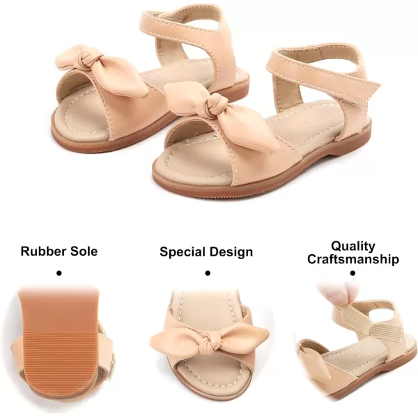 Felix &amp; Flora Toddler Girl Sandals -Flower Girl Dress Shoes Open Toe Little Kid Summer Flats