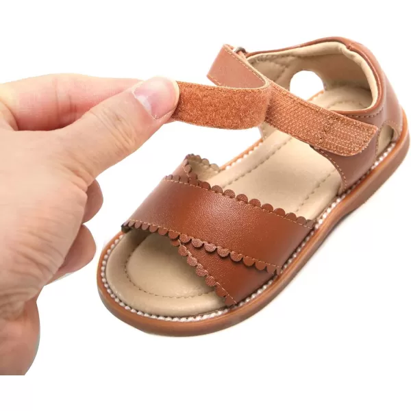 Felix &amp; Flora Toddler Girl Sandals -Flower Girl Dress Shoes Open Toe Little Kid Summer Flats