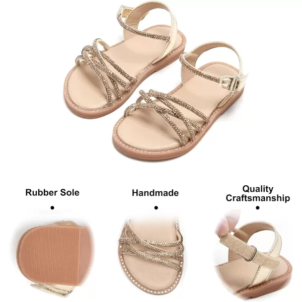 Felix &amp; Flora Toddler Girl Sandals -Flower Girl Dress Shoes Open Toe Little Kid Summer Flats