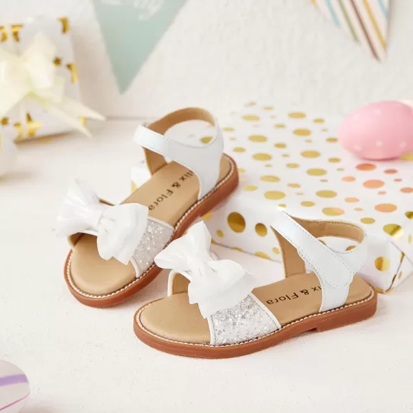 Felix &amp; Flora Toddler Girl Sandals -Flower Girl Dress Shoes Open Toe Little Kid Summer Flats