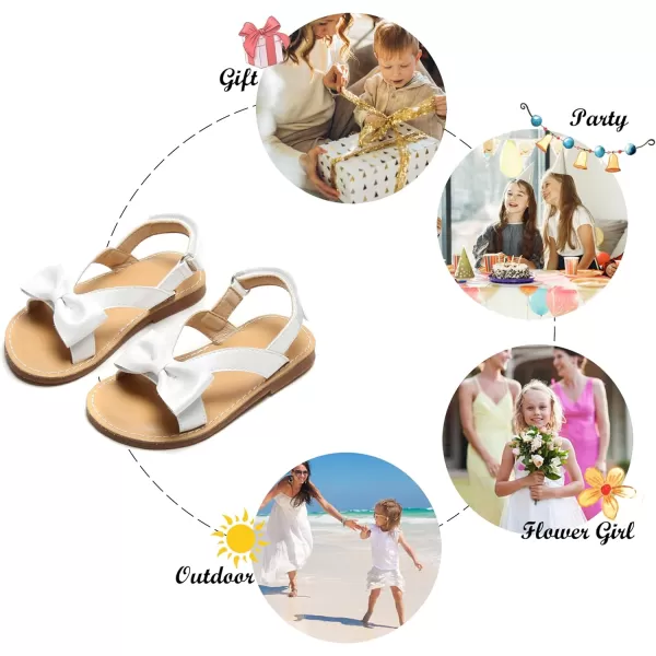 Felix &amp; Flora Toddler Girl Sandals - Flower Girl Dress Shoes Open Toe Little Kid Summer Flats