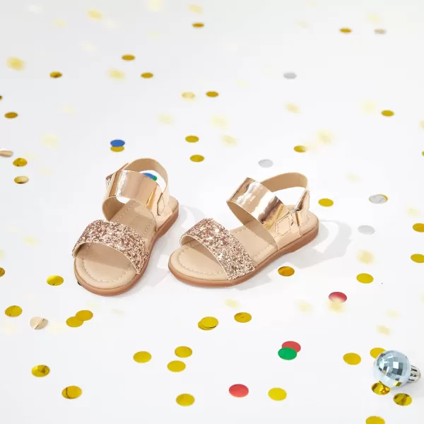Felix &amp; Flora Toddler Girl Sandals - Flower Girl Dress Shoes Open Toe Little Kid Summer Flats