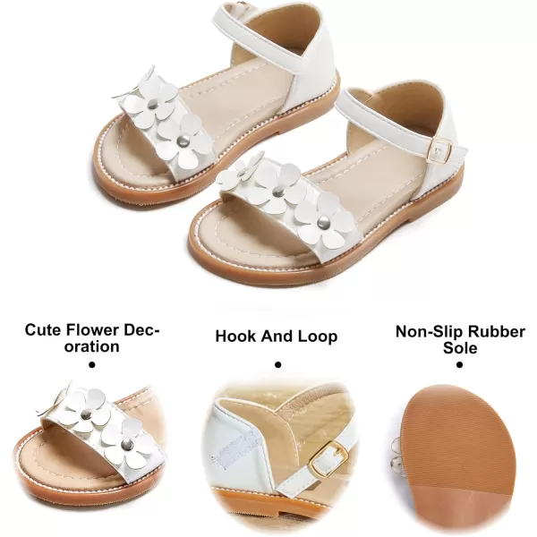 Felix &amp; Flora Toddler Girl Sandals - Flower Girl Dress Shoes Open Toe Little Kid Summer Flats