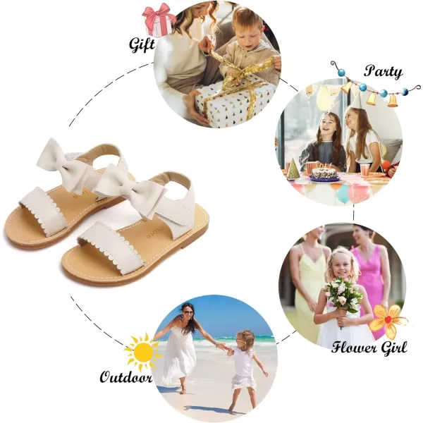Felix &amp; Flora Toddler Girl Sandals - Flower Girl Dress Shoes Open Toe Little Kid Summer Flats