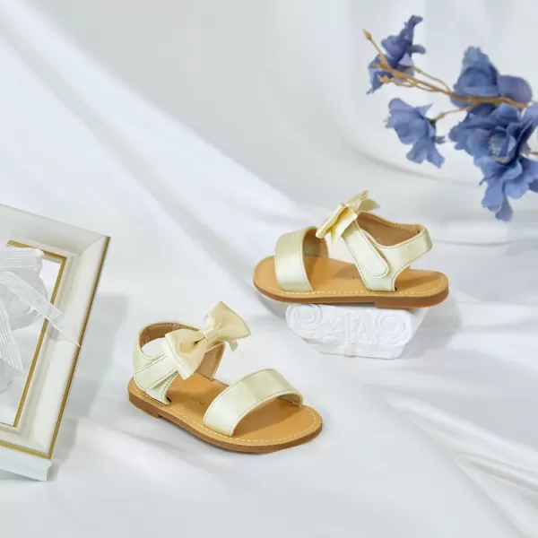 Felix &amp; Flora Toddler Girl Sandals - Flower Girl Dress Shoes Open Toe Little Kid Summer Flats