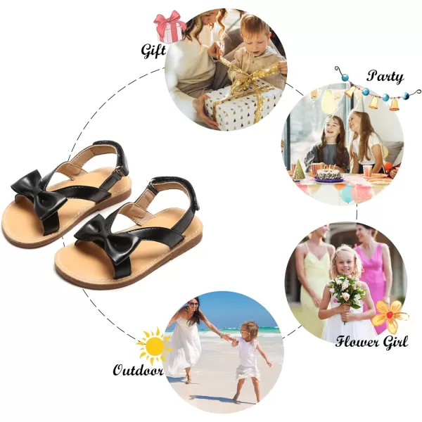 Felix &amp; Flora Toddler Girl Sandals - Flower Girl Dress Shoes Open Toe Little Kid Summer Flats