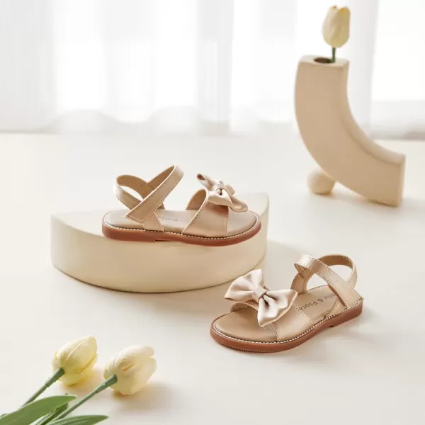 Felix &amp; Flora Toddler Girl Sandals - Flower Girl Dress Shoes Open Toe Little Kid Summer Flats