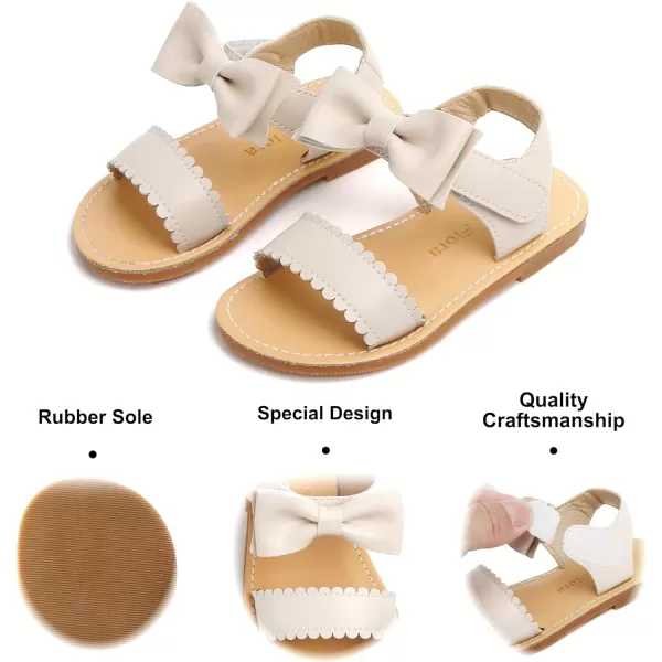 Felix &amp; Flora Toddler Girl Sandals - Flower Girl Dress Shoes Open Toe Little Kid Summer Flats