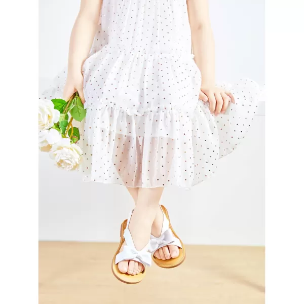 Felix &amp; Flora Toddler Girl Sandals - Flower Girl Dress Shoes Open Toe Little Kid Summer Flats