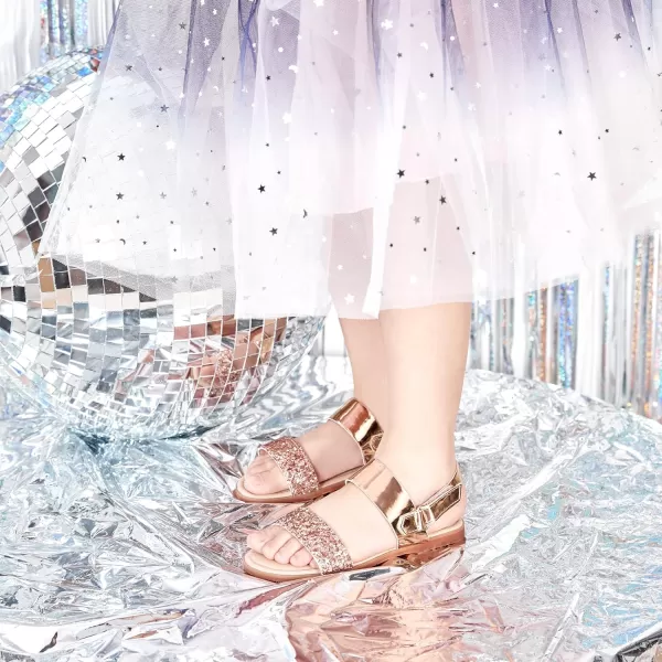 Felix &amp; Flora Toddler Girl Sandals - Flower Girl Dress Shoes Open Toe Little Kid Summer Flats