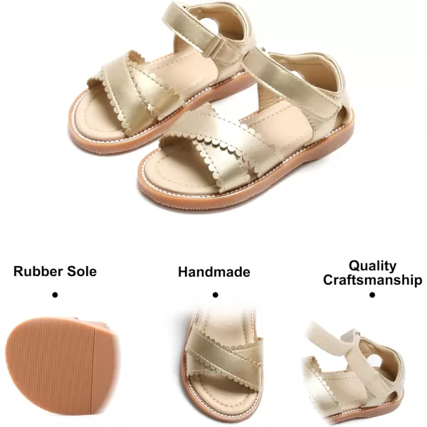 Felix &amp; Flora Toddler Girl Sandals -Flower Girl Dress Shoes Open Toe Little Kid Summer Flats