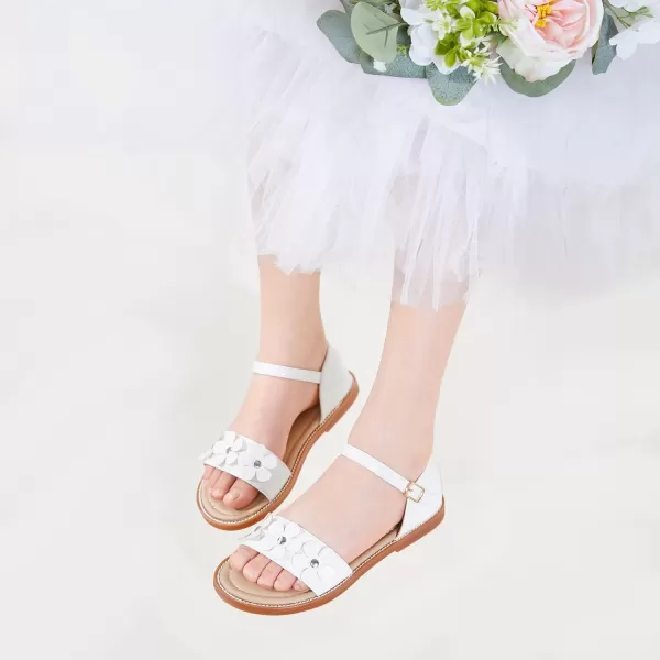 Felix &amp; Flora Toddler Girl Sandals - Flower Girl Dress Shoes Open Toe Little Kid Summer Flats