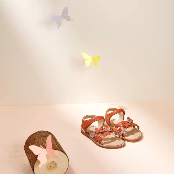 Felix &amp; Flora Toddler Girl Sandals -Flower Girl Dress Shoes Open Toe Little Kid Summer Flats