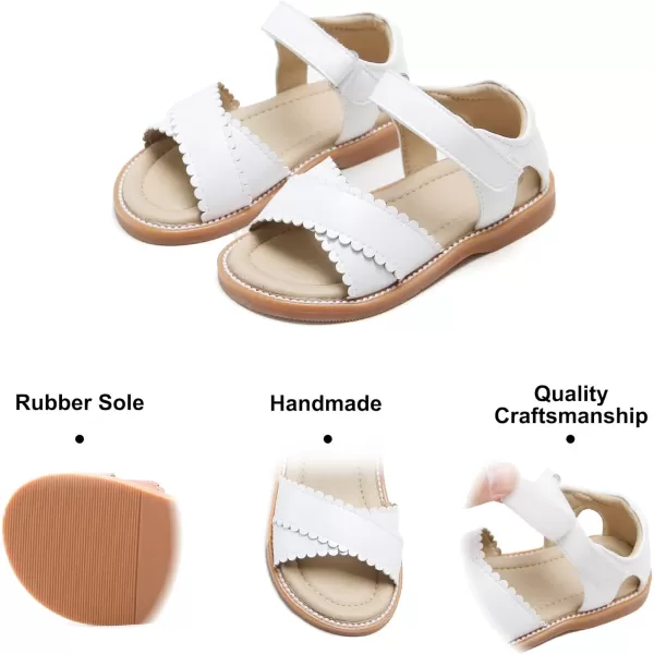 Felix &amp; Flora Toddler Girl Sandals -Flower Girl Dress Shoes Open Toe Little Kid Summer Flats