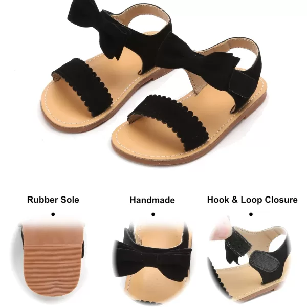 Felix &amp; Flora Toddler Girl Sandals - Flower Girl Dress Shoes Open Toe Little Kid Summer Flats