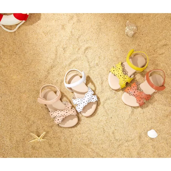 Felix &amp; Flora Toddler Girl Sandals - Flower Girl Dress Shoes Open Toe Little Kid Summer Flats