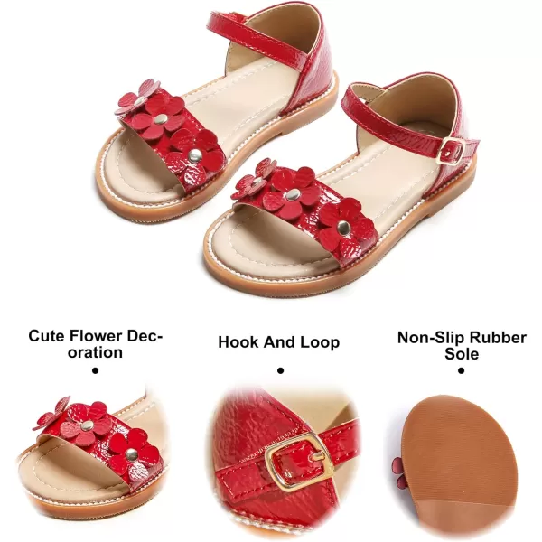 Felix &amp; Flora Toddler Girl Sandals - Flower Girl Dress Shoes Open Toe Little Kid Summer Flats