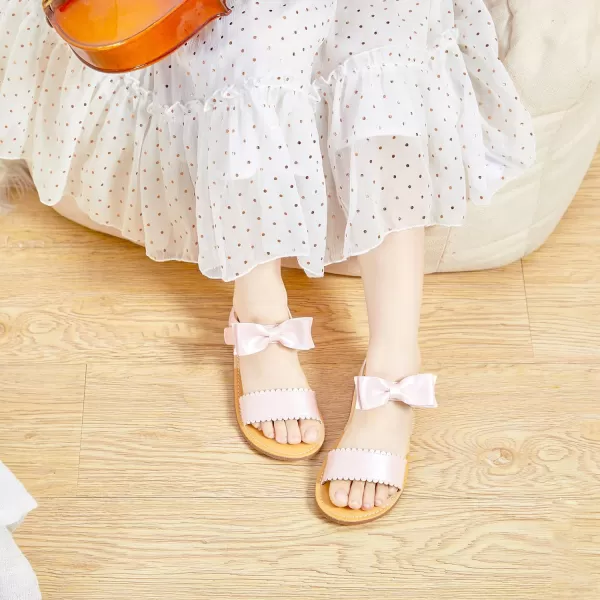 Felix &amp; Flora Toddler Girl Sandals - Flower Girl Dress Shoes Open Toe Little Kid Summer Flats