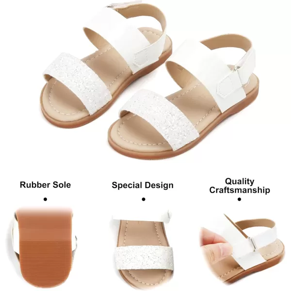 Felix &amp; Flora Toddler Girl Sandals - Flower Girl Dress Shoes Open Toe Little Kid Summer Flats