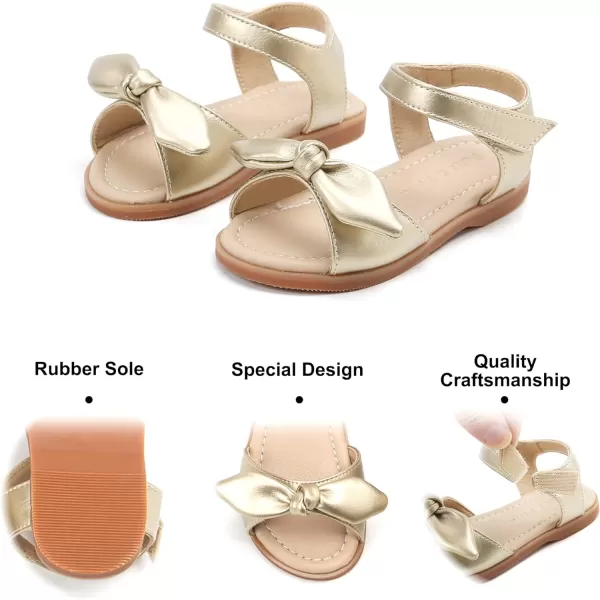 Felix &amp; Flora Toddler Girl Sandals -Flower Girl Dress Shoes Open Toe Little Kid Summer Flats