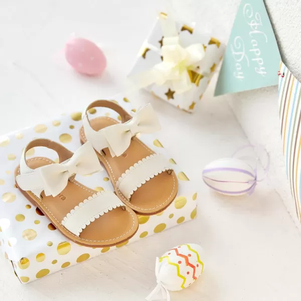 Felix &amp; Flora Toddler Girl Sandals - Flower Girl Dress Shoes Open Toe Little Kid Summer Flats