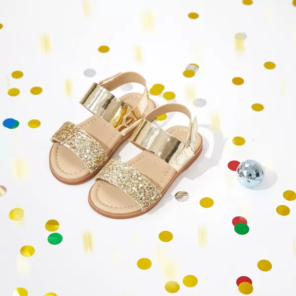 Felix &amp; Flora Toddler Girl Sandals - Flower Girl Dress Shoes Open Toe Little Kid Summer Flats