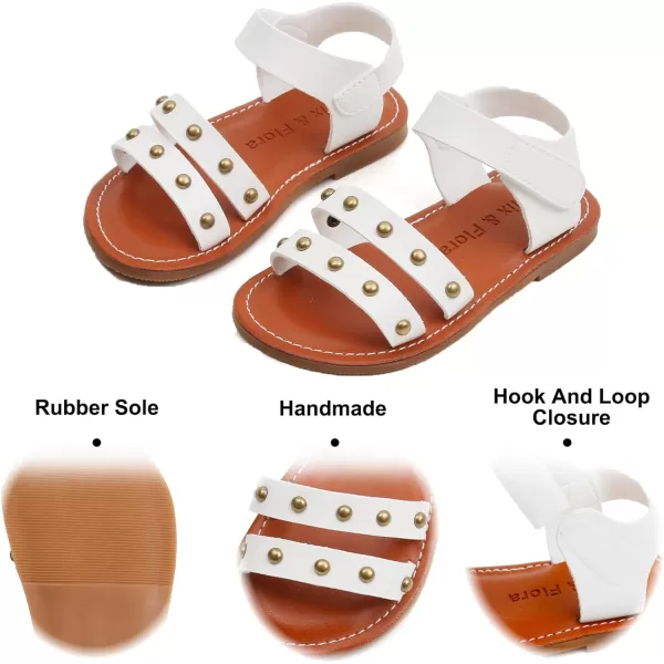 Felix &amp; Flora Toddler Girl Sandals - Flower Girl Dress Shoes Open Toe Little Kid Summer Flats