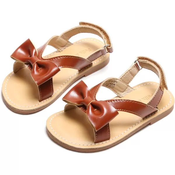 Felix &amp; Flora Toddler Girl Sandals - Flower Girl Dress Shoes Open Toe Little Kid Summer Flats