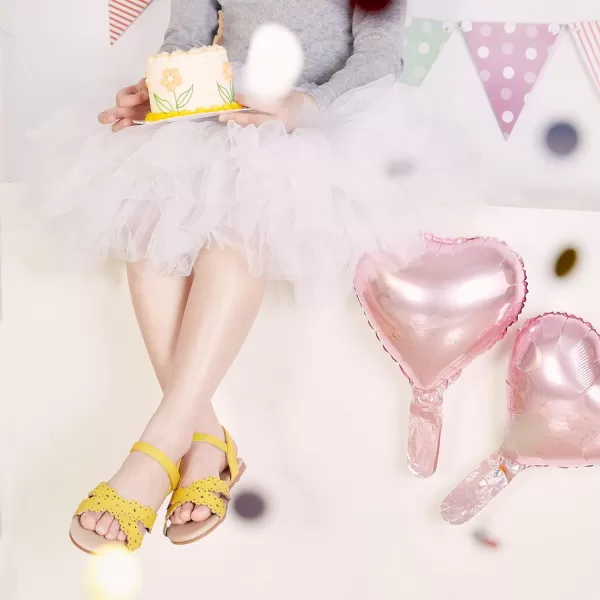Felix &amp; Flora Toddler Girl Sandals - Flower Girl Dress Shoes Open Toe Little Kid Summer Flats