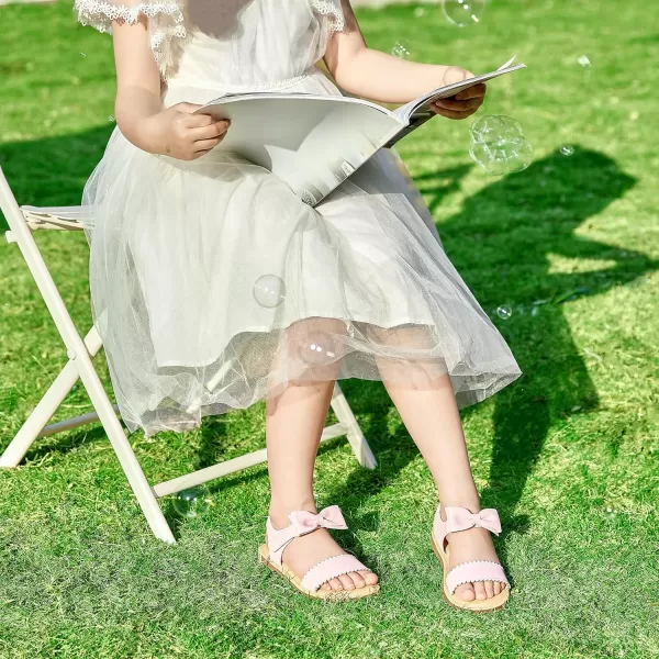 Felix &amp; Flora Toddler Girl Sandals - Flower Girl Dress Shoes Open Toe Little Kid Summer Flats