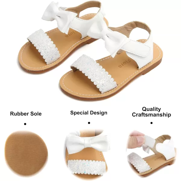 Felix &amp; Flora Toddler Girl Sandals - Flower Girl Dress Shoes Open Toe Little Kid Summer Flats