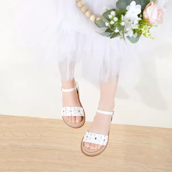Felix &amp; Flora Toddler Girl Sandals - Flower Girl Dress Shoes Open Toe Little Kid Summer Flats
