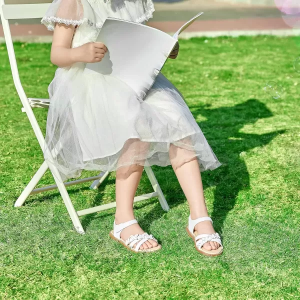 Felix &amp; Flora Toddler Girl Sandals -Flower Girl Dress Shoes Open Toe Little Kid Summer Flats