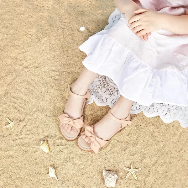 Felix &amp; Flora Toddler Girl Sandals -Flower Girl Dress Shoes Open Toe Little Kid Summer Flats