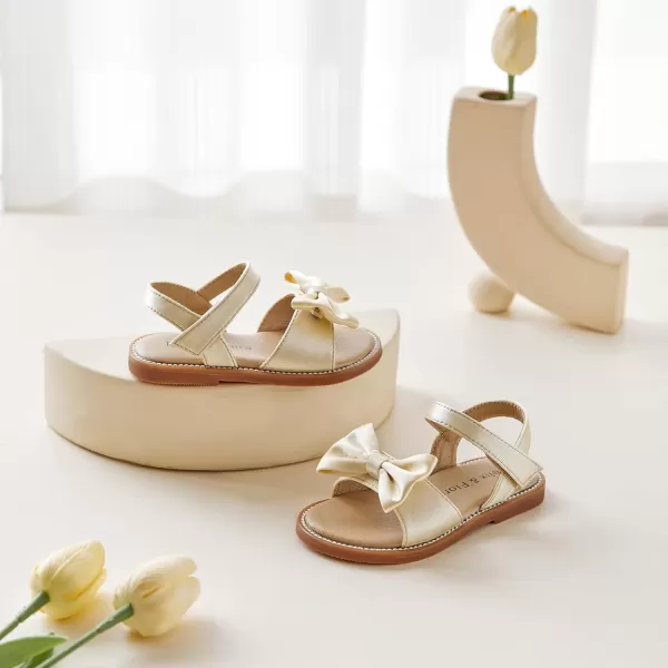 Felix &amp; Flora Toddler Girl Sandals - Flower Girl Dress Shoes Open Toe Little Kid Summer Flats