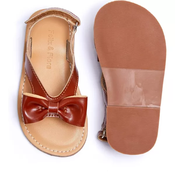 Felix &amp; Flora Toddler Girl Sandals - Flower Girl Dress Shoes Open Toe Little Kid Summer Flats