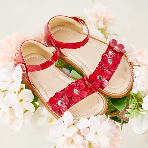Felix &amp; Flora Toddler Girl Sandals - Flower Girl Dress Shoes Open Toe Little Kid Summer Flats