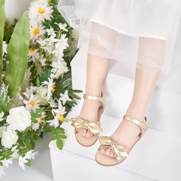 Felix &amp; Flora Toddler Girl Sandals -Flower Girl Dress Shoes Open Toe Little Kid Summer Flats