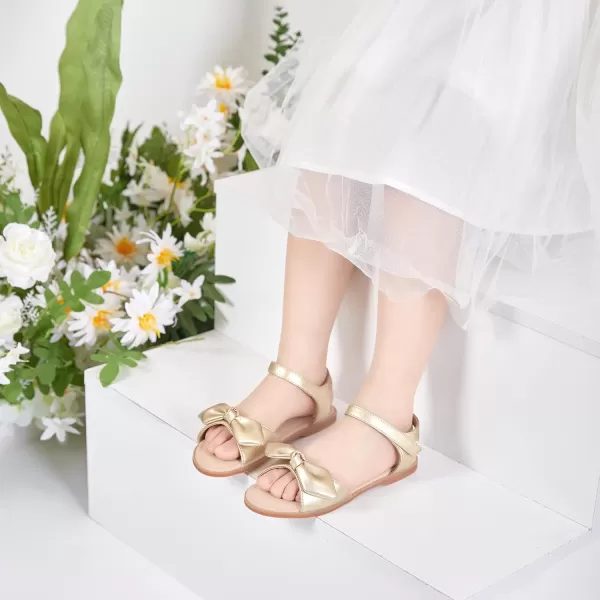 Felix &amp; Flora Toddler Girl Sandals -Flower Girl Dress Shoes Open Toe Little Kid Summer Flats