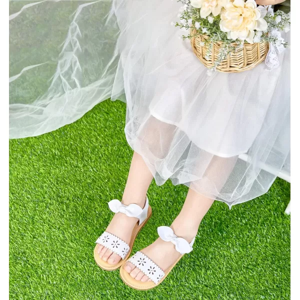 Felix &amp; Flora Toddler Girl Sandals -Flower Girl Dress Shoes Open Toe Little Kid Summer Flats