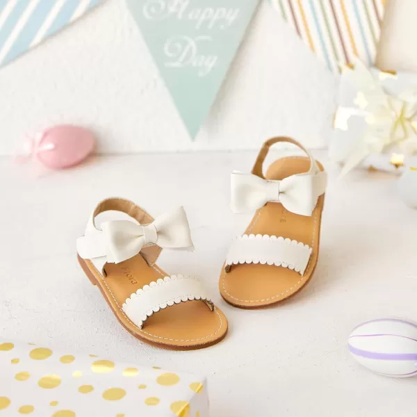 Felix &amp; Flora Toddler Girl Sandals - Flower Girl Dress Shoes Open Toe Little Kid Summer Flats