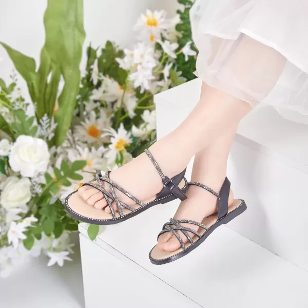 Felix &amp; Flora Toddler Girl Sandals -Flower Girl Dress Shoes Open Toe Little Kid Summer Flats