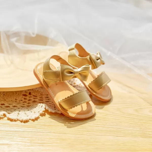 Felix &amp; Flora Toddler Girl Sandals - Flower Girl Dress Shoes Open Toe Little Kid Summer Flats