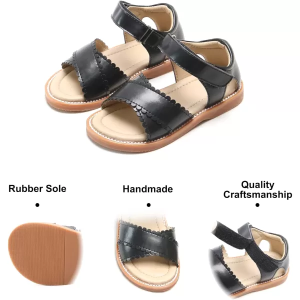 Felix &amp; Flora Toddler Girl Sandals -Flower Girl Dress Shoes Open Toe Little Kid Summer Flats