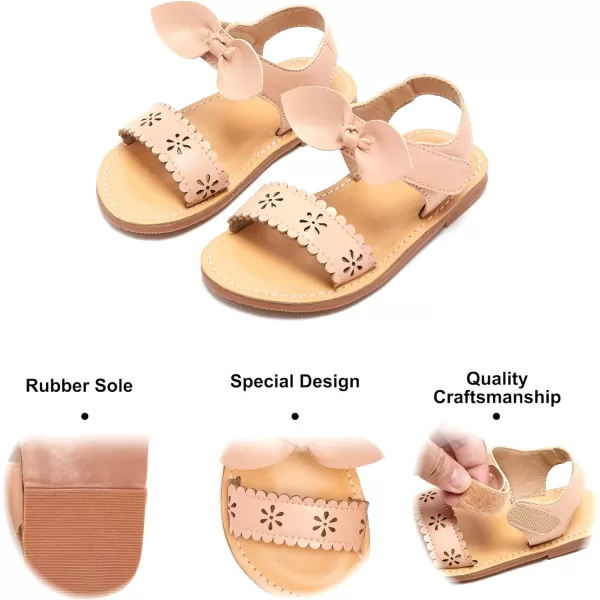 Felix &amp; Flora Toddler Girl Sandals -Flower Girl Dress Shoes Open Toe Little Kid Summer Flats