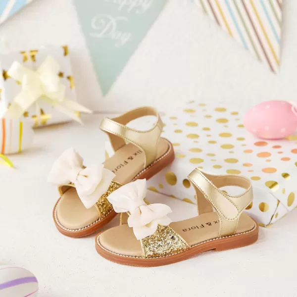 Felix &amp; Flora Toddler Girl Sandals -Flower Girl Dress Shoes Open Toe Little Kid Summer Flats